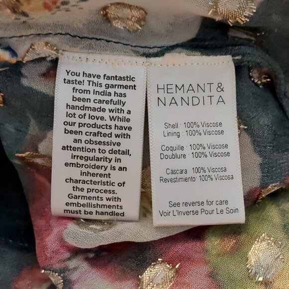 Hemant & Nandita Della Ruffle Mini Dress Great Condition - Med - Picture 14 of 15